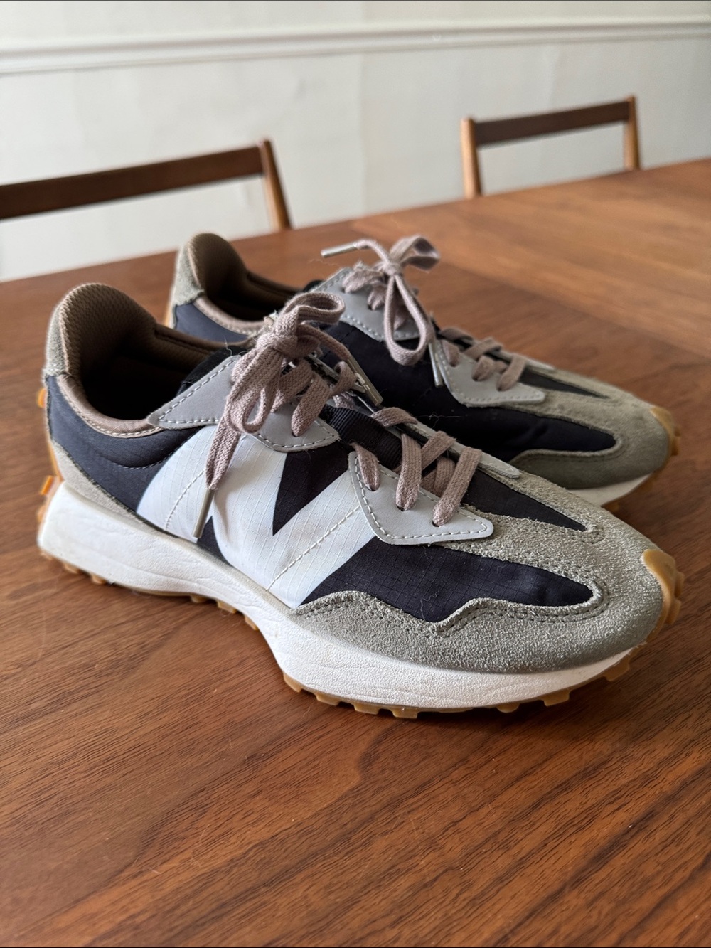 New Balance Men's Retro Runner Sneakers in Navy, Gray & Tan